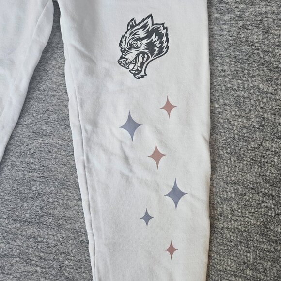 Darc Sport She Wolves White Fleece Sweatpants Jogger Women's Small 79 Of 500 - Picture 5 of 12